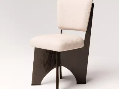 Architectural Accent Chair Low-poly 3D model