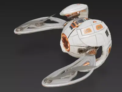 Spherical Recon Drone Low-poly 3D model