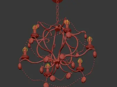 Jolie 6 Light Chandelier 3D model