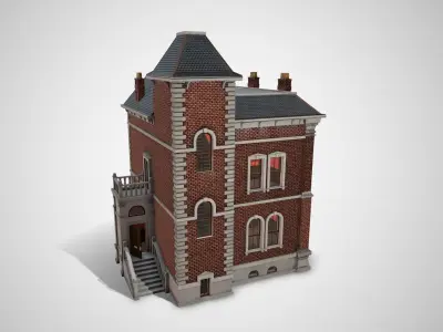 Victorian house Low-poly 3D model buy