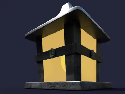 Old Street Light  Low-poly Low-poly 3D model