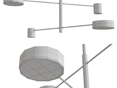 Chandeliers collection 10 models Low-poly 3D model