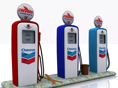 Gas Pump Chevron 3d Model 3D model