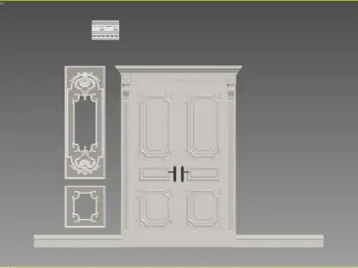 Classic Interior Decor 2 3D model