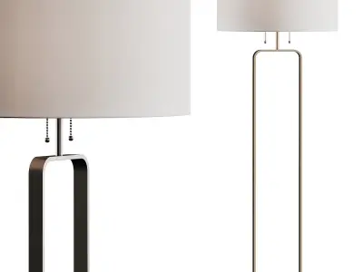 Rejuvenation Meir Floor Lamp 3D model