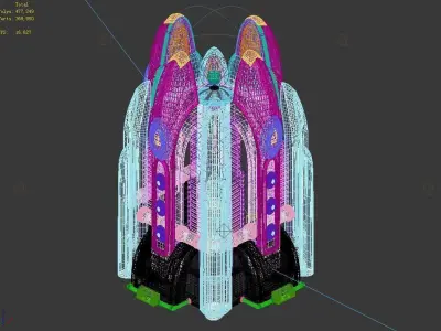 Space Station - City Wall Pier 02 3D model