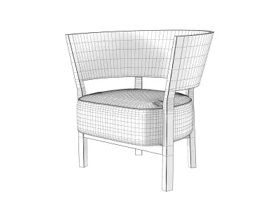 Tosai Lounge Chair 3D model