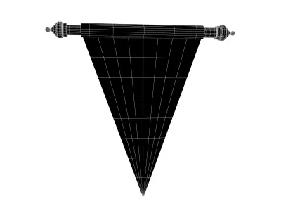 Pennant V2 006 Low-poly 3D model