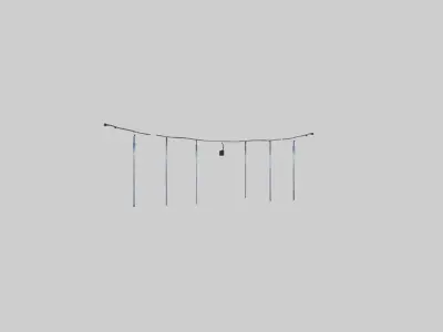 Icicle String Lights model Low-poly 3D model