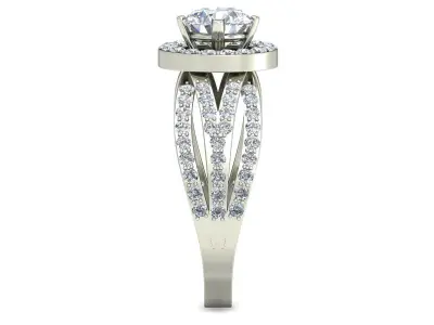 Women Wedding Engagement Three Band  Ring 3D print model