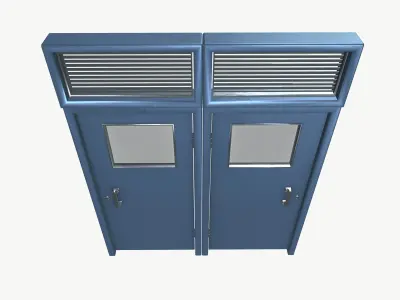 Metal Door Low-poly 3D model