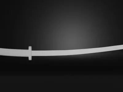 Low-Poly Katana Sword Low-poly 3D model