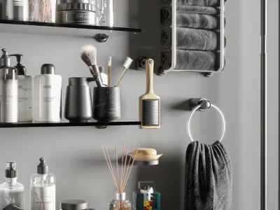 bath room accessores 06 3D model