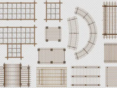 2D Outdoor top View Pergola Plans PNG PSD PDF 13 layers  Texture