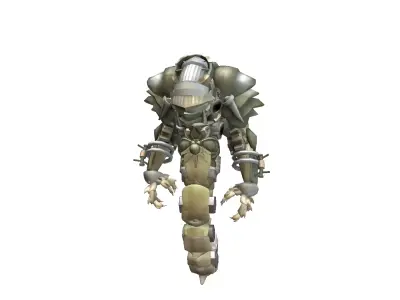 Droid humanoid Low-poly 3D model