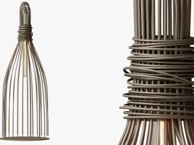 Searchlight Caraffe Floor lamp and Table lamp 3D model