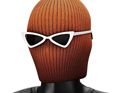 Mask Bundle 7 In 1 - Streetwear Low-poly 3D model