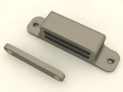 Magnetic door catch simple design 3D model