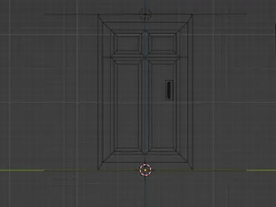 Wood Door with a Metal Frame Free low-poly 3D model