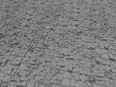 25 Modular Sci-Fi City Block Set Low-poly 3D model