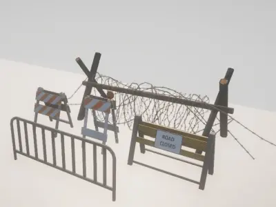 Intense Street Props  70 Models Low-poly 3D model