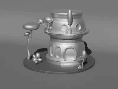 Cute Circular House Free 3D model