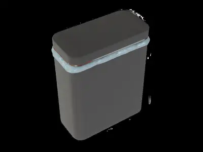 CYBERPUNK COLLECTION BATHROOM TRASH BIN Low-poly 3D model