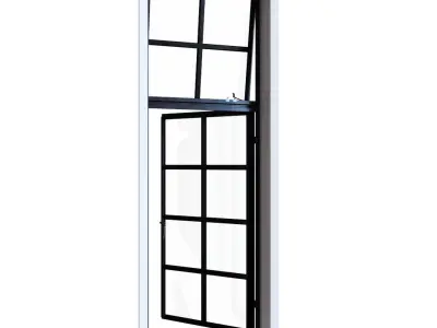 Steel windows 3D model