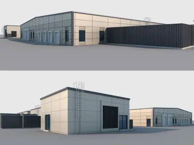 Factory building 3D model by huangxingcheng