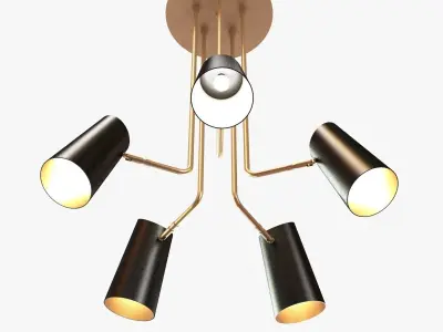 Rejuvenation - CYPRESS 5-ARM CHANDELIER 3D model