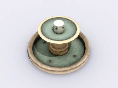 City Fountain Low-poly 3D model purchase