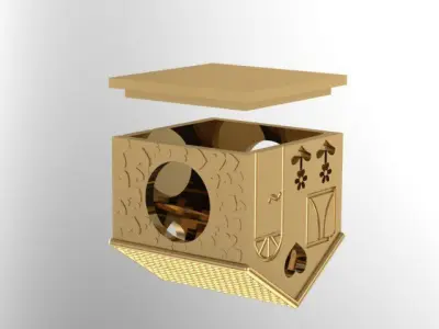 happy house charm ball 3D print model