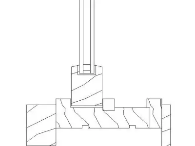 Wood Sliding Window-Fixed Jamb-Section Free 3D model
