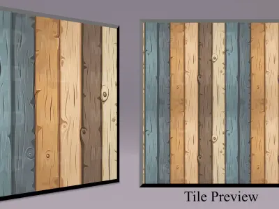 Cartoon Wood Textures Pack 31 - 10x PNG  Texture