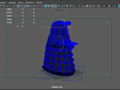 Dalek rig Low-poly 3D model