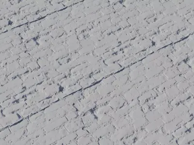 Dust Caked Plastered Brick Wall PBR Texture Texture