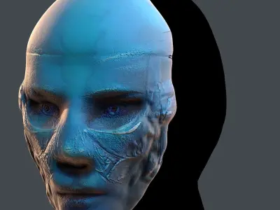 Gas mask printable helmet scifi character game space Low-poly  Low-poly 3D model