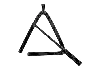 Musical Triangle v1 003 Low-poly 3D model