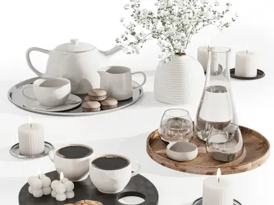 Tableware set 24 3D model