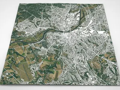 Cityscape Mulheim an der Ruhr Germany 3D model