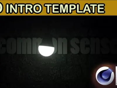 3D intro light bulb template  3D model