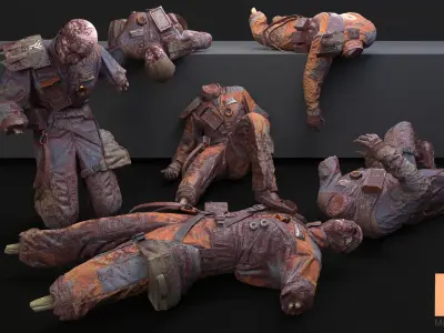 Sci-Fi Worker Low-poly 3D model