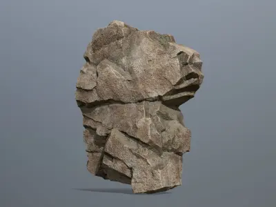 Rocks rock sculpture Low-poly 3D model