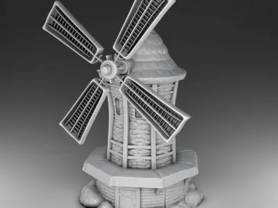 Full set - Mill and the well 3D print model