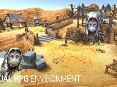 Casual RPG Environment 07 Low-poly 3D model