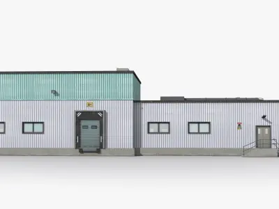 Factory x16 Low-poly 3D model