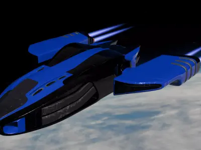 spaceship 3D model 6