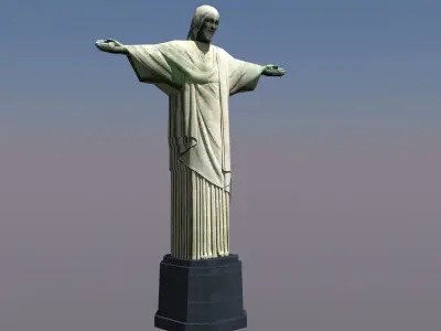 Christ the Redeemer Low-poly 3D model