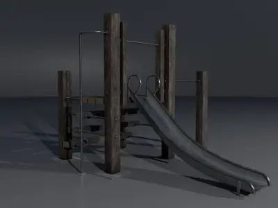 Old playground PBR 3D model