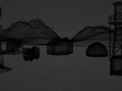 Arctic Research Outpost Kit  7 Game-Ready Assets FBX GLB BLEND Low-poly 3D model